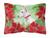 Poinsettas Dog Art Canvas Fabric Decorative Pillow - 652259193288