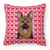 Dog With XOXO Hearts Fabric Decorative Pillow - 638508676634