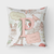 Carolines Treasures Letter Love in Paris Pink Fabric Decorative Pillow, Pink, Soft, Vibrant