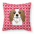 Dog With XOXO Hearts Fabric Decorative Pillow - 638508676764