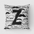 Letter Moustache Initial Fabric Decorative Pillow - 615872981670