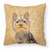 Carolines Treasures Wipe Your Paws Dog Art Fabric Decorative Pillow, 14x14 Inches, Polyester, Cozy Home Pillow