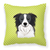 Carolines Treasures Dog Face Checkerboard Design Fabric Decorative Pillow, 14x14 Inches, Polyester, cheerful, vibrant