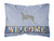 Welcome Dog Art Canvas Fabric Decorative Pillow - 638508701923