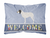Welcome Dog Art Canvas Fabric Decorative Pillow Style 2 - 638508980779
