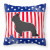 USA Patriotic With Dog Fabric Decorative Pillow - 638508514097