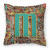 Carolines Treasures Monogram Letter Retro Tribal Alphabet Fabric Decorative Pillow, 14x14 Inches, 100% Polyester, Durable