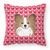 Dog With XOXO Hearts Fabric Decorative Pillow - 638508677006