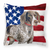 Patriotic With Dog Fabric Decorative Pillow - 652259221172