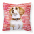 Dog With Love Stripes Fabric Decorative Pillow - 652259222490