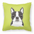Caroline's Treasures Dog Face Checkerboard Design Fabric Decorative Pillow, 14 Inch, Polyester, cozy, cheerful