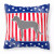 USA Design with Dog Fabric Decorative Pillow - 638508508867