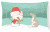 Snowman Christmas Dog Art Canvas Fabric Decorative Pillow - 652259282494