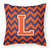 Monogram Letter Chevron Fabric Decorative Pillow - 638508316554