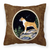 Starry Night Design with Dog Picture Fabric Decorative Pillow - 615872505128