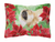 Poinsettas Dog Art Canvas Fabric Decorative Pillow - 652259193165
