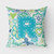 Carolines Treasures Letter Flowers and Butterflies Teal Blue Fabric Decorative Pillow, Teal Blue, 18x18 Inches, Durable