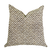Plutus Omni Truffle Brown Shades Maze Luxury Throw Pillow - 641753664813