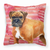 Dog With Love Stripes Fabric Decorative Pillow - 652259222032