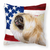 Patriotic With Dog Fabric Decorative Pillow - 652259221578