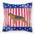 USA Patriotic With Dog Fabric Decorative Pillow - 638508514073