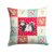 Carolines Treasures, Inc Love Design with Dog Fabric Decorative Pillow, 14x14 Inches, Polyester, Cozy Colorful