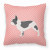 Dog Profile Checkerboard Design Fabric Decorative Pillow - 638508511249