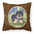 Portrait Artwork with Dog Brown Fabric Decorative Pillow - 615872502288