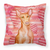 Dog With Love Stripes Fabric Decorative Pillow - 652259222780