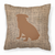 Carolines Treasures, Inc Dog Breed Burlap Fabric Decorative Pillow, Blue Brown, 18x18 Inches Cozy Sofa Cushion