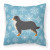 Winter Snowflake Dog Profile Art Fabric Decorative Pillow - 638508510020