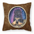 Starry Night Design with Dog Picture Fabric Decorative Pillow - 615872504695