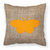 Butterfly Burlap Fabric Decorative Pillow - 615872543786