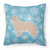 Winter Snowflake Dog Profile Art Fabric Decorative Pillow - 638508510013