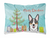 Carolines Treasures Christmas Tree and Dog Canvas Fabric Decorative Pillow, Canvas, 12x16 Inches Detailed