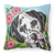 Carolines Treasures Dog Painting Fabric Decorative Pillow, 14x14 Inches, Polyester Cozy