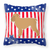 USA Patriotic With Dog Fabric Decorative Pillow - 638508514233