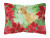 Poinsettas Dog Art Canvas Fabric Decorative Pillow - 652259193332