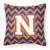 Letter Chevron Fabric Decorative Pillow - 638508320872