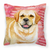 Dog With Love Stripes Fabric Decorative Pillow - 652259222278