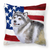 USA Design with Dog Fabric Decorative Pillow - 638508508652