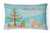 Carolines Treasures Christmas Tree Dog Art Canvas Fabric Decorative Pillow, Style 2 AccentPillow