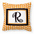 Monogram Letter Fabric Decorative Pillow - 705332249591