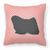 Dog Profile Checkerboard Design Fabric Decorative Pillow - 638508511461