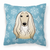 Winter Snowflake Dog Face Design Fabric Decorative Pillow - 638508110886