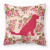 Carolines Treasures Dog Silhouette Shabby Chic Roses Fabric Pillow, 14 Inches, Polyester Material