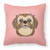 Dog Face Checkerboard Design Fabric Decorative Pillow - 615872897148