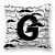 Carolines Treasures Monogram Letter Moustache Decorative Fabric Pillow, 14 x 14 Inch