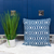 Parkland Collection Transitional Geometric Blue Square 20" x 20" Pillow - 025773021700