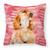 Dog With Love Stripes Fabric Decorative Pillow - 652259222698